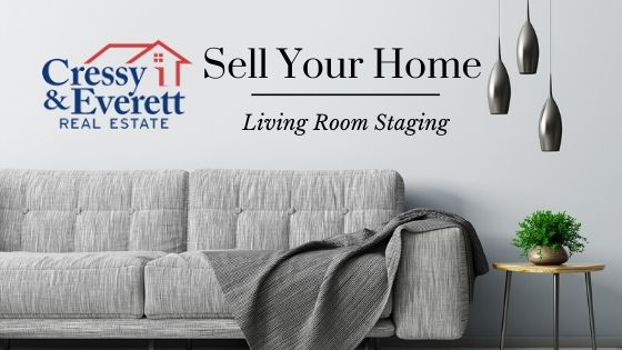 Living Room Staging - Cressy & Everett Real Estate